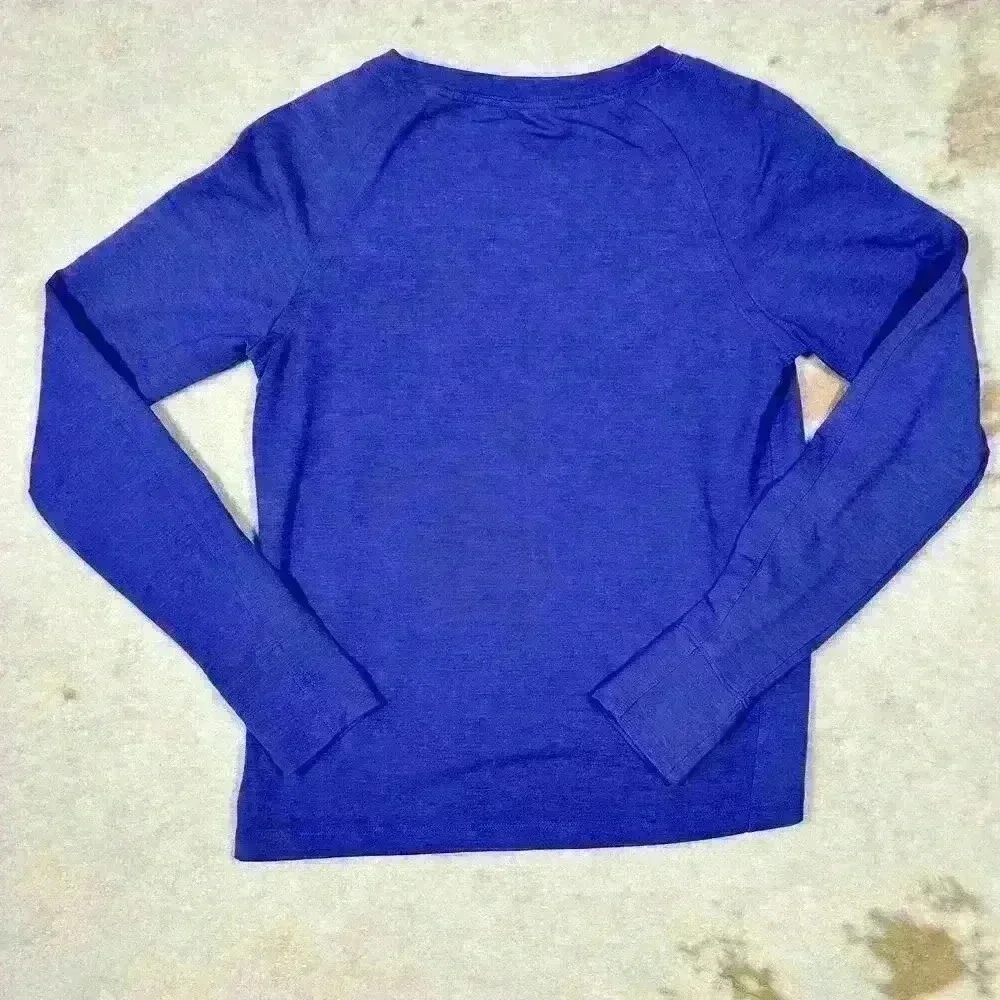 NIKE Dri-Fit Purple Long Sleeve Asymmetrical Split Hem Crop Sweatshirt Women S